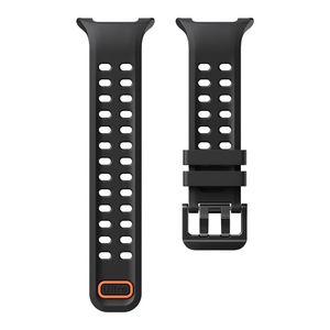 Samsung Galaxy Watch9/8/8 Classic silikon klokkerem med dobbel spenne - Svart