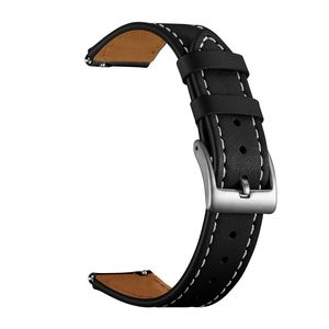 Garmin Vivoactive 4S/3S/Huawei TalkBand B5 og andre urrem i ægte læder – sort