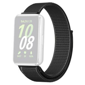 Samsung Galaxy Fit3 Flätat Klockarmband i Nylon - Svart