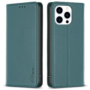 BINFEN COLOR iPhone 16 Pro Lommeboketui med Kortspor – Grønn