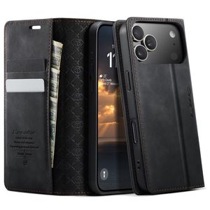 CASEME iPhone 18 Pro/17 Pro RFID-estävä Lompakkokotelo - Musta