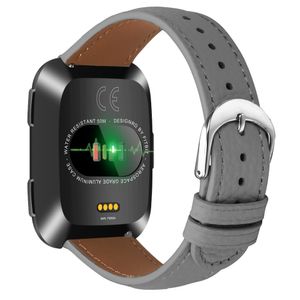 Fitbit Versa/Versa Lite/Versa 2 Urrem PU Læder – Grå