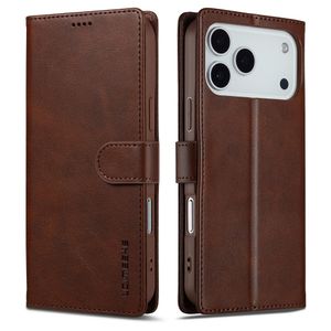 LC.IMEEKE iPhone 17 Pro Max Pungetui med Stativ - Brun