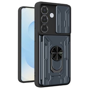 Samsung Galaxy A57 5G Kuori Jalustalla ja Linssinsuojalla – Titaaninharmaa