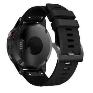 Garmin Fenix 5/Fenix 5 Plus/Fenix 6 osv. Silikonklokkerem – Svart