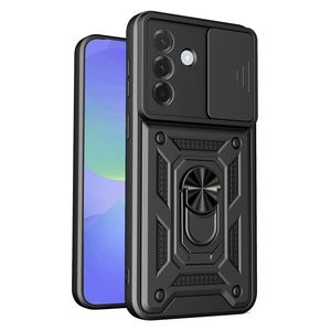 Samsung Galaxy A27 5G Kuori Linssinsuojalla ja Jalustalla - Musta