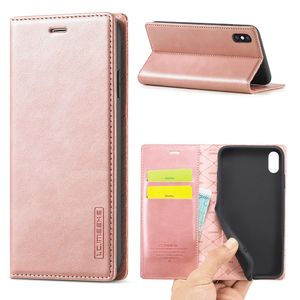 LC.IMEEKE iPhone X/XS Lompakkokotelo Jalustalla – Ruusu Kultaa