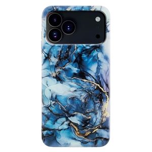 iPhone 18 Pro/17 Pro Cover Marmormønster TPU - Blå