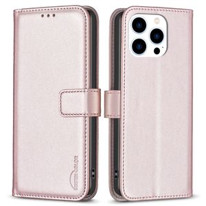 BINFEN COLOR iPhone 14 Pro Max Wallet Cover - Rose Gold