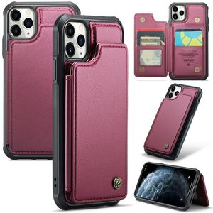 CASEME iPhone 11 Pro Cover med 5 Kortplads - Rød
