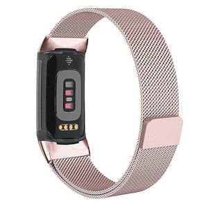 KALEBOL Fitbit Charge 6 / 5 Klokkereim i rustfritt stål - Rosegull