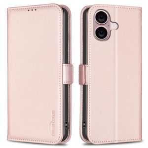 BINFEN COLOR iPhone 16 Wallet Cover – Pink