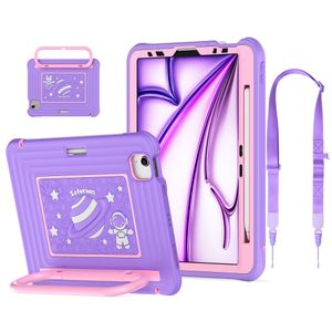 Lasten kuori jalustalla iPad Airille/Prolle 11" - violetti