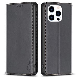 BINFEN COLOR iPhone 13 Pro Max Lompakkokotelo - Musta