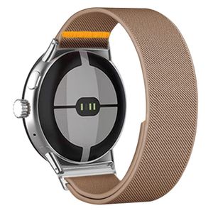 Google Pixel Watch 3 45 mm Kellonranneke, Nylon - vaalean ruskea