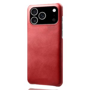 iPhone 18 Pro/17 Pro Deksel i PU-skinn - Rød