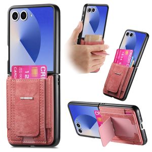 Samsung Galaxy Z Flip7 5G Skal med korthållare - Rosa