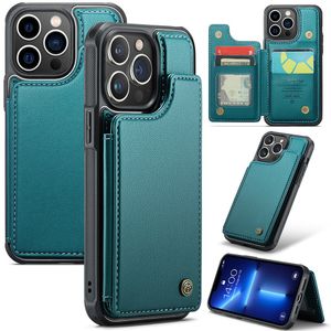 iPhone 13 Pro Kuori CASEME C22 Lompakkokuori RFID-estävä – Vihreä