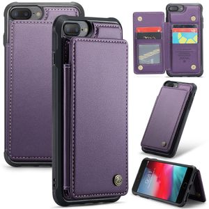 CASEME iPhone 6 Plus/6s Plus/7 Plus/8 Plus Cover med 5 Kortplads - Lilla
