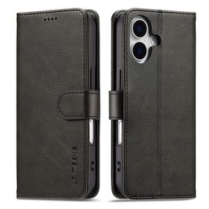 LC.IMEEKE iPhone 17 Wallet Cover with Stand - Black