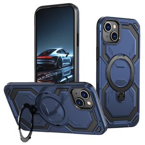 iPhone 13 Kuori Magneettirenkaalla ja Jalustalla - Sininen