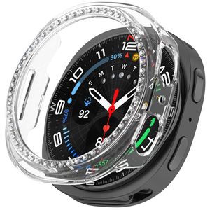 Samsung Galaxy Watch9 44mm Deksel med rhinsteiner - Gjennomsiktig