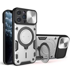 iPhone 11 Pro Max Kickstand Case with Slide Camera Lid – Silver