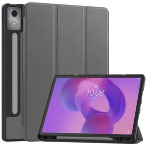 Lenovo Idea Tab Pro Etui Tri-Fold Stativ med Pennespor – Grå