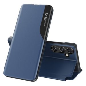 Samsung Galaxy A27 5G Kotelo Näyttöikkunalla ja Jalustalla – Sininen