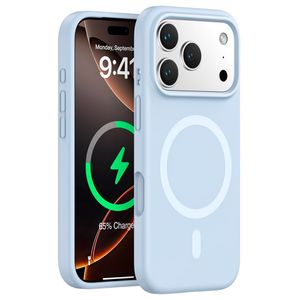 iPhone 18 Pro Max/17 Pro Max Deksel MagSafe-kompatibelt PC/Silikon - Lysblå