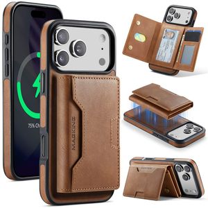 MAGKING iPhone 18 Pro Max/17 Pro Max MagSafe Kuori irrotettavalla lompakolla - Ruskea