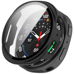 Samsung Galaxy Watch9 44mm Deksel med skjermbeskytter i glass - Svart
