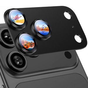 RURIHAI iPhone 18 Pro Kameralinssin suoja alumiinikehyksellä - Musta