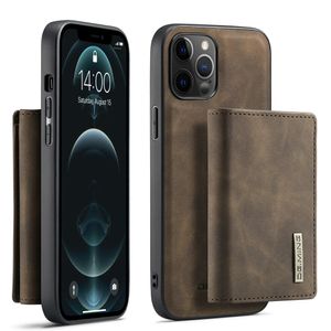 DG.MING iPhone 13 Mini Wallet Case with Kickstand – Coffee