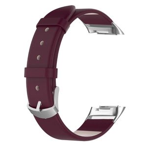 Fitbit Charge 6/5 Kellonranneke, Nahkaa - Punainen