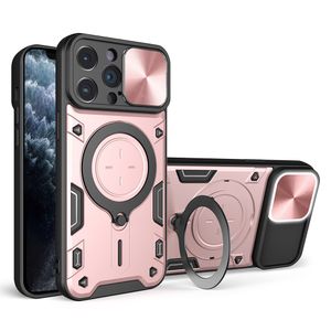 iPhone 11 Pro Max Skal med Kameraskydd och Stativ – Rosa