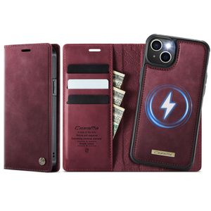 iPhone 13 CASEME C49 Wallet Cover MagSafe RFID Detachable - Red