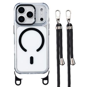 iPhone 17 Pro Max MagSafe Skal med bärrem - Transparent Svart