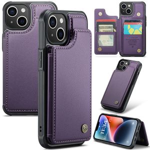 CASEME C22 iPhone 14 Plus Lompakkokuori RFID-estävä – Violetti