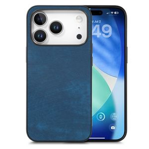 iPhone 18 Pro Max Deksel i PU-skinn - Blå
