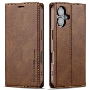 LC.IMEEKE iPhone 16 Plus Wallet Cover - Brown