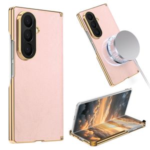 Samsung Galaxy Z Fold8 Ultra MagSafe Kuori PU-nahkaa - Vaaleanpunainen