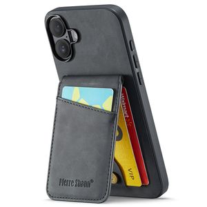 FIERRE SHANN iPhone 16 Case with Stand - Black