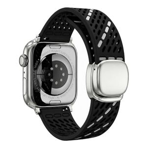 Apple Watch 42 / 41/ 40 / 38mm Klockarmband i Silikon - Svart/Grå