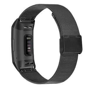 Fitbit Charge 6/5 Kellonranneke, Ruostumaton teräs - musta