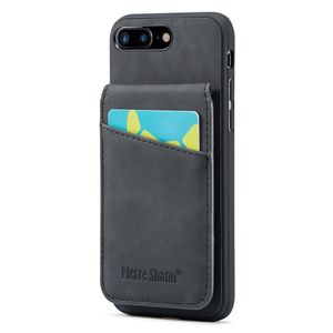 FIERRE SHANN iPhone 7 Plus / 8 Plus Cover med Kortplads - Sort