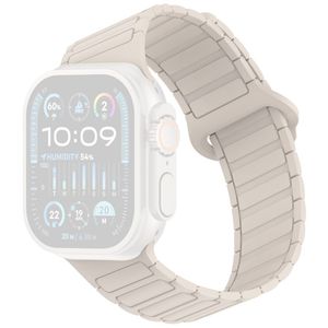 Apple Watch 42/41/40/38mm Klockarmband i Silikon Magnetisk Loop - Vit