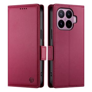 Xiaomi 17T Pro Plånboksfodral i PU-läder - Vinröd