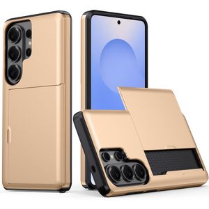 AMORUS Samsung Galaxy S26 Ultra Plånboksskal Korthållare - Guld