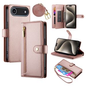 iPhone 17 Air Plånboksfodral med Bärrem - Rosa
